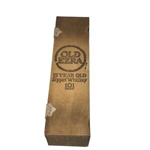 Western Ezra Whiskey Liquor Cocktail Bartending  Wooden Box Display Case